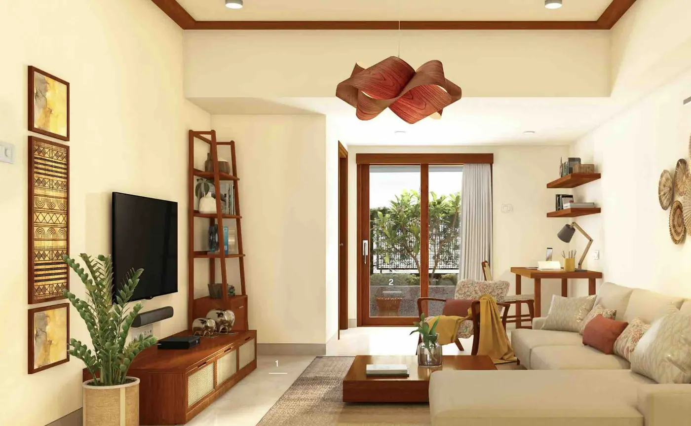 Planted balcony render overlooking greenery, Butterfly of Dreams
