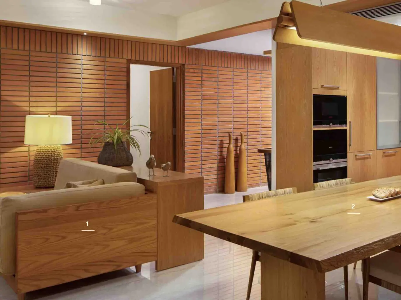 Interior dining space render, Butterfly of Dreams apartment